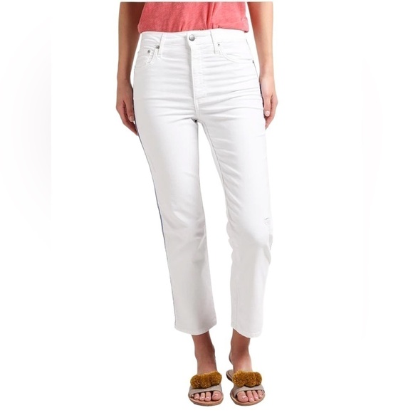 Sundry - High Rise Relaxed Straight White Colorful Spring Leg Jean Sz 29 - Picture 1 of 12
